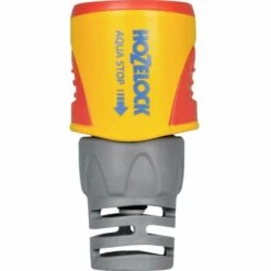 Hozelock 2055 6000 Plastique Adaptateur De Tuyau Raccord Enfichable, Ø 12 à 15 Mm (1/2) Avec Système Aquastop