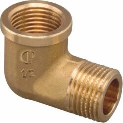 Coude égal Mâle / Femelle Raccords FP Pattaroni F004 | 1/2" - Laiton - Laiton