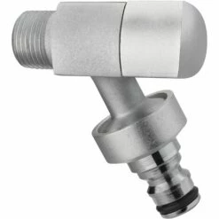 AROZ Robinet Design 1/4 De Tour Chrome Satin Mâle 1/2' Nez Automatique