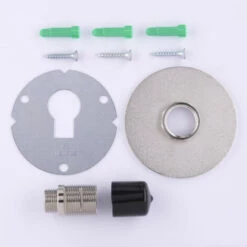 AROZ Platine De Fixation Robinet Exterieur à Visser + Platine Finition Nickelé -Promos Raccord d'arrosage Magasin 15287797 5