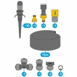 Kit D'arrosage Goutte à Goutte Universel EASY DRIP - HOZELOCK 7023 0000 - Kit Prêt à L'emploi - Garantie 2 Ans - Jaune 9 Kit D'arrosage Goutte à Goutte Universel EASY DRIP - HOZELOCK 7023 0000 - Kit Prêt à L'emploi - Garantie 2 Ans - Jaune -Promos Raccord d'arrosage Magasin 18413171 3