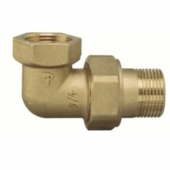 Raccord Union Laiton Coudé 3 Pieces Mâle Femelle FP Pattaroni F802 | 1/2"