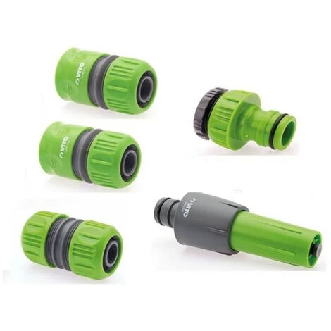 Kit Arrosage 5 Pièces Diam 25-1" VITO GARDEN Lance Multi Jet + Nez De Robinet + 2 Raccords Rapides + Embout Raccord 3 Kit Arrosage 5 Pièces Diam 25-1" VITO GARDEN Lance Multi Jet + Nez De Robinet + 2 Raccords Rapides + Embout Raccord