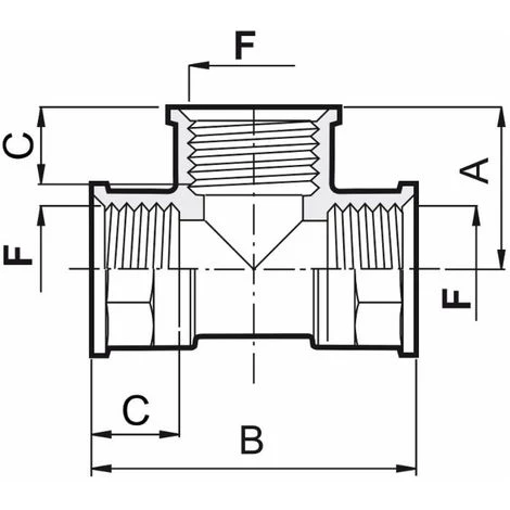 LEM SELECT Raccord TE Femelle G 2" 4 LEM SELECT Raccord TE Femelle G 2" – Image 2