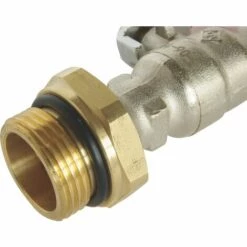 SOMATHERM FOR YOU Robinet De Puisage Orientable à Sphère - Poignée Plate - Mâle 3/4" - Sortie 3/4 - Nickelé -Promos Raccord d'arrosage Magasin 20135911 3