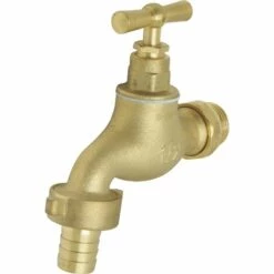 SOMATHERM FOR YOU Robinet De Puisage Orientable à Potence - Poignée Plate - Mâle 1/2" Sortie 3/4 - Brossé -Promos Raccord d'arrosage Magasin 20135936 2