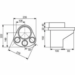 Multi-connecteur PVC Gris - Ø 100 Mm - 3 Branchements Ø 32 / 40 Mm - Wavin -Promos Raccord d'arrosage Magasin 2128595 2