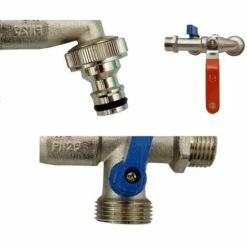 BRADAS Double Sortie Duo Jardin Extérieur Robinet Vanne Robinet 1/2 "x 3/4" X 3/4 "BSP Correspond Hozelock 7 BRADAS Double Sortie Duo Jardin Extérieur Robinet Vanne Robinet 1/2 "x 3/4" X 3/4 "BSP Correspond Hozelock -Promos Raccord d'arrosage Magasin 25158836 3