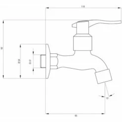 DEANTE Chromé Coldwater Jardin Robinet Extérieur 1/2" Avec Aérateur Et L'adaptateur -Promos Raccord d'arrosage Magasin 26693449 3