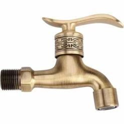 BRIDAY Générique Antique Robinet En Laiton Poignée Lessive Salle De Bains Montage Mural Lave-Linge Robinet Extérieur Jardin Tuyau Simple Robinet Froid Long (#3) 11 BRIDAY Générique Antique Robinet En Laiton Poignée Lessive Salle De Bains Montage Mural Lave-Linge Robinet Extérieur Jardin Tuyau Simple Robinet Froid Long (#3) -Promos Raccord d'arrosage Magasin 28492266 5