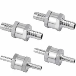 BRIDAY Set De 4 Clapet Anti-retour Gasoil 6/8/10/12mm, Valve à Carburant En Alliage D'aluminium Avec Flèche Pour Pour Essence Diesel Voiture Bateau Moto