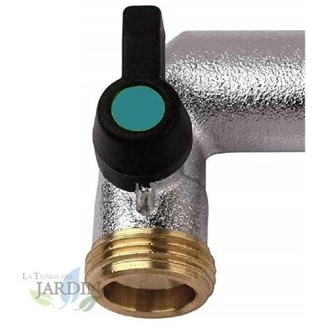 SUINGA Robinet De Jardin En Laiton Derivation 2 Sortie 3/4" Femelle X 3/4" Mâle 5 SUINGA Robinet De Jardin En Laiton Derivation 2 Sortie 3/4" Femelle X 3/4" Mâle – Image 3