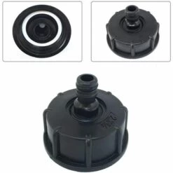 LITZEE 1 Pc Raccord/Bouchon Mamelon Raccord Rapide Et Joints,pour Cuve 1000 Litres IBC,S60x6 -Promos Raccord d'arrosage Magasin 33252708 4