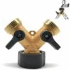 BETTERLIFE Raccord En Y, Raccord De Tuyau, Robinet Double Machine A Lave, 2-Voies Y-Distributeur, 3/4 Pouces Pour Connexion De 2 Appareils, Pour Robinet Jardin, Pour D'adaptateur De Cuve -Promos Raccord d'arrosage Magasin 33597688 1