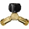 BRIDAY Répartiteur En Y Pour Réservoir De Propane, Adaptateur De Propane, Valve à 2 Voies Pour Une Bouteille De Gaz LP De 20 Lb Reliant 2 Appareils, Un Barbecue, Un Appareil De Chauffage, Des Poêles Et Plus Encore -Promos Raccord d'arrosage Magasin 35561696 1