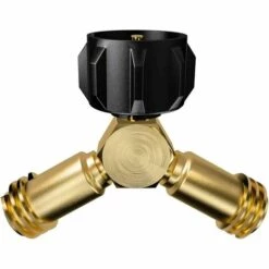BRIDAY Répartiteur En Y Pour Réservoir De Propane, Adaptateur De Propane, Valve à 2 Voies Pour Une Bouteille De Gaz LP De 20 Lb Reliant 2 Appareils, Un Barbecue, Un Appareil De Chauffage, Des Poêles Et Plus Encore