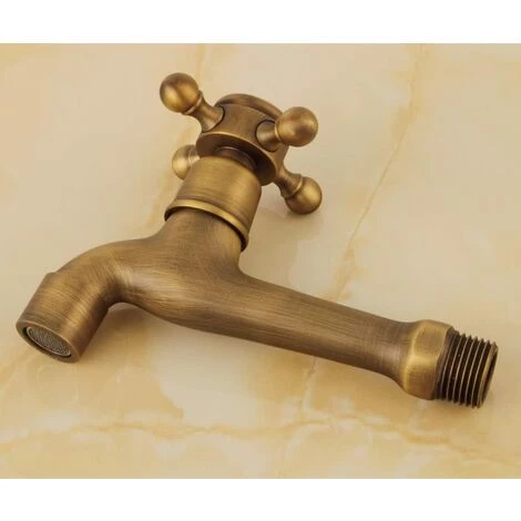 BETTERLIFE Robinet Mural Vintage à Eau Froide Pour Salle De Bain, Toilettes, Lavabo, Baignoire, Robinets En Laiton Pour Jardin, Terrasse, Serpillère, Piscine 4 BETTERLIFE Robinet Mural Vintage à Eau Froide Pour Salle De Bain, Toilettes, Lavabo, Baignoire, Robinets En Laiton Pour Jardin, Terrasse, Serpillère, Piscine – Image 2