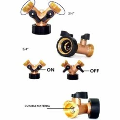 AIDUCHO Répartiteur Séparateur De Tuyau 2 Sorties, Distributeur Raccord D'arrosage Connecteur Prolongateur Adaptateur à Robinet Nez De Robinet Y Sélecteur Pour Jardin Serre Potager Pelouse #2 -Promos Raccord d'arrosage Magasin 36739075 2