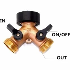 AIDUCHO Répartiteur Séparateur De Tuyau 2 Sorties, Distributeur Raccord D'arrosage Connecteur Prolongateur Adaptateur à Robinet Nez De Robinet Y Sélecteur Pour Jardin Serre Potager Pelouse #2 -Promos Raccord d'arrosage Magasin 36739075 3