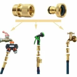 SUNFLOWER Garden Raccord Rapide En Laiton Massif Raccord Rapide En Laiton Massif Raccord De Tuyau D'Arrosage Raccord De Tuyau Pour Eau 3/4 Pouce GHT Robinet Et Spray 8 SUNFLOWER Garden Raccord Rapide En Laiton Massif Raccord Rapide En Laiton Massif Raccord De Tuyau D'Arrosage Raccord De Tuyau Pour Eau 3/4 Pouce GHT Robinet Et Spray -Promos Raccord d'arrosage Magasin 36842088 3