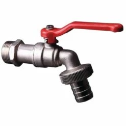 APD Robinet De Sortie à Boisseau Sphérique Laiton Nickelé Filet Int. T. Nom. Mm 13 Filetage Extérieur 1/2 Po. Taille Nominale 1/2 Po.