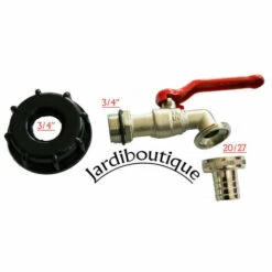Robinet En Laiton Avec Raccord (S60X6) Pour Cuve IBC - Jardiboutique -Promos Raccord d'arrosage Magasin 41023056 4