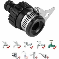 GUAZHUNIFR Raccord Robinet, Adaptateur De Robinet, Connecteur De Robinet Universel Tuyau De Robinet D'Eau De Jardin Adaptateur, Diamètre Extérieur Approprié Inférieur À 20MM -Promos Raccord d'arrosage Magasin 41577068 5
