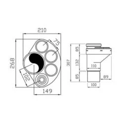 ECOLANDS Multi-connecteur 4, Multi-connecteur, 149, 150, 235, 106, 100, 22, 45, 83 -Promos Raccord d'arrosage Magasin 4191490 2