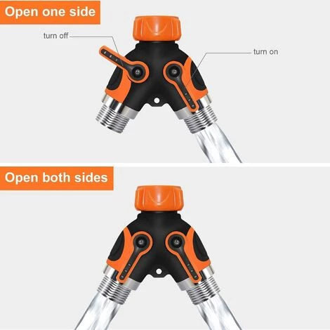 HIASDFLS Inverseur De Tuyau D'Arrosage Arrosage De Jardin Extérieur Inverseur De Robinet À Deux Voies 4 HIASDFLS Inverseur De Tuyau D'Arrosage Arrosage De Jardin Extérieur Inverseur De Robinet À Deux Voies – Image 2