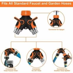 HIASDFLS Inverseur De Tuyau D'Arrosage Arrosage De Jardin Extérieur Inverseur De Robinet À Deux Voies 11 HIASDFLS Inverseur De Tuyau D'Arrosage Arrosage De Jardin Extérieur Inverseur De Robinet À Deux Voies -Promos Raccord d'arrosage Magasin 42477566 5