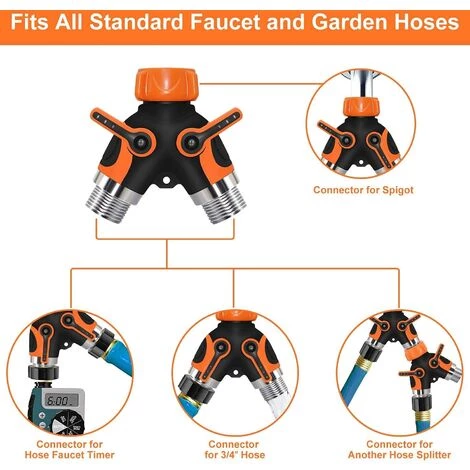 HIASDFLS Inverseur De Tuyau D'Arrosage Arrosage De Jardin Extérieur Inverseur De Robinet À Deux Voies 7 HIASDFLS Inverseur De Tuyau D'Arrosage Arrosage De Jardin Extérieur Inverseur De Robinet À Deux Voies – Image 5