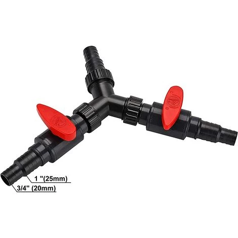 TANABATA Y-Distributeur 20/25mm(3/4 1") Y Tuyau Pour Tuyauterie Connecteur Pour Pompe De Bassin Tuyau D'arrosage Et Les Cours D'eau 4 TANABATA Y-Distributeur 20/25mm(3/4 1") Y Tuyau Pour Tuyauterie Connecteur Pour Pompe De Bassin Tuyau D'arrosage Et Les Cours D'eau – Image 2