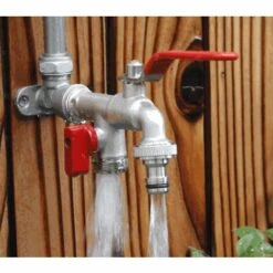 ELLE Robinet Double De Jardin, Robinet En Laiton, Robinet Double BSP 3/4 Pouces De Haute Qualité -Promos Raccord d'arrosage Magasin 48537314 2