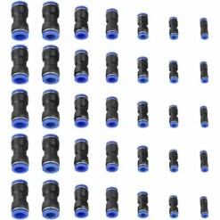 VERSAILLESFR 35pcs Connecteur Droit Pneumatique Raccords Rapides De Tube OD 4/6/8/10/12/14 / 16mm Connecter Raccord De Tube, Versailles