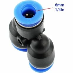 Pneumatique Raccords De Tuyau Raccord, Fixations Pneumatique Push Dans, Tuyau D'air Pneumatique Raccord, 1/4 Inch (6mm),Irisfr,8Pcs -Promos Raccord d'arrosage Magasin 50942740 2