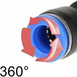 Pneumatique Raccords De Tuyau Raccord, Fixations Pneumatique Push Dans, Tuyau D'air Pneumatique Raccord, 1/4 Inch (6mm),Irisfr,8Pcs -Promos Raccord d'arrosage Magasin 50942740 3