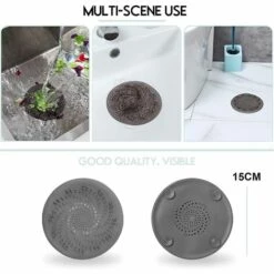 LITZEE Couvercles De Drain De Douche,Collecteur De Cheveux En Silicone,Filtre Bain Silicone Tube Drain Attrape-Cheveux Bouchon Filtre Avec Ventouse,pour Baignoire De Cuisine Et Salle(Noir) -Promos Raccord d'arrosage Magasin 51554780 4