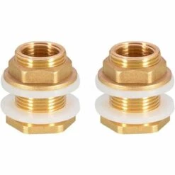 VERSAILLESFR 2 Pièces Dn20 3/4 Laiton Réservoir D'eau Tuyau D'eau Raccord Adaptateur Robinet Douille De Seau à Pluie Douille De Réservoir En Laiton Pour Robinet Seau De Pluie Réservoir D'eau, Versailles