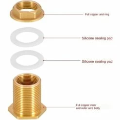 VERSAILLESFR 2 Pièces Dn20 3/4 Laiton Réservoir D'eau Tuyau D'eau Raccord Adaptateur Robinet Douille De Seau à Pluie Douille De Réservoir En Laiton Pour Robinet Seau De Pluie Réservoir D'eau, Versailles -Promos Raccord d'arrosage Magasin 52060661 5