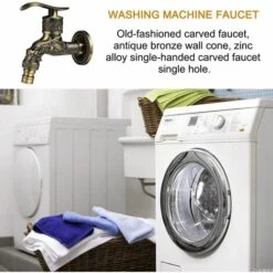 SUPERMARKET Robinet Mural RéTro En Laiton, Robinet Exterieur Jardin G1/2", Robinet En Laiton Antique, Robinet Mural Vintage, Antique Cuivre Dragon Sculpté Robinet Pour Cuisine Bain Jardin，Superma -Promos Raccord d'arrosage Magasin 52691733 4
