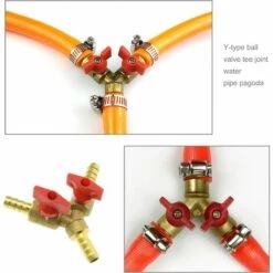 TINOR 8mm Laiton Raccord De Tuyau Y-Type 3 Voies Joint De Tuyaux Connecteur Adaptateur Compatible Pour Air Eau Gaz 9 TINOR 8mm Laiton Raccord De Tuyau Y-Type 3 Voies Joint De Tuyaux Connecteur Adaptateur Compatible Pour Air Eau Gaz -Promos Raccord d'arrosage Magasin 52977964 3