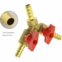 TINOR 8mm Laiton Raccord De Tuyau Y-Type 3 Voies Joint De Tuyaux Connecteur Adaptateur Compatible Pour Air Eau Gaz 10 TINOR 8mm Laiton Raccord De Tuyau Y-Type 3 Voies Joint De Tuyaux Connecteur Adaptateur Compatible Pour Air Eau Gaz -Promos Raccord d'arrosage Magasin 52977964 4