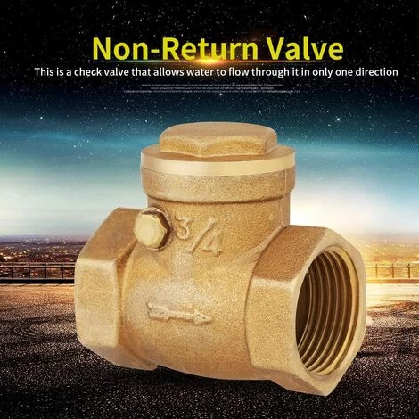 TINOR Clapet Anti-Retour, Clapet Anti-Retour à Battant DN20 232PSI 3/4 Femelle Clapet Anti-Retour D'Eau En Laiton Clapet à Filetage Unidirectionnel Non-Retour Pour Éviter Le Reflux D'Eau 5 TINOR Clapet Anti-Retour, Clapet Anti-Retour à Battant DN20 232PSI 3/4 Femelle Clapet Anti-Retour D'Eau En Laiton Clapet à Filetage Unidirectionnel Non-Retour Pour Éviter Le Reflux D'Eau – Image 3
