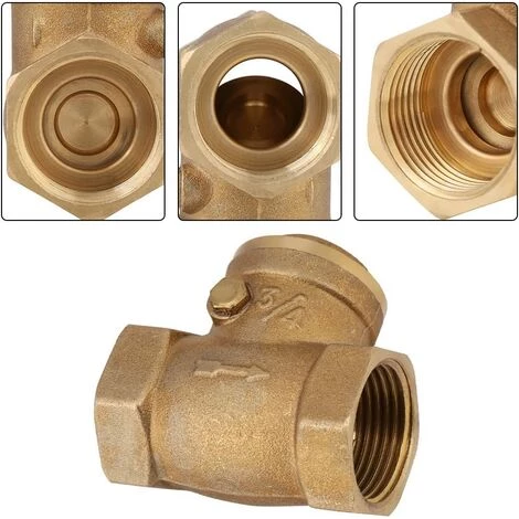 TINOR Clapet Anti-Retour, Clapet Anti-Retour à Battant DN20 232PSI 3/4 Femelle Clapet Anti-Retour D'Eau En Laiton Clapet à Filetage Unidirectionnel Non-Retour Pour Éviter Le Reflux D'Eau 6 TINOR Clapet Anti-Retour, Clapet Anti-Retour à Battant DN20 232PSI 3/4 Femelle Clapet Anti-Retour D'Eau En Laiton Clapet à Filetage Unidirectionnel Non-Retour Pour Éviter Le Reflux D'Eau – Image 4