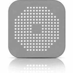 TINOR Francaise Filtre Cheveux Douche--Attrape Cheveux Douche|Gris OU Blanc|Filtre Evier/Baignoire/Douche En Silicone-Bouchon Caoutchouc Salle De Bain/Cuisine，14*14cm (Gris，2pièce)
