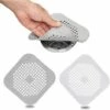 TINOR 2Pcs Protection De Drain De Silicone, Filtre Evier De Cuisine Avec Ventouse, Filtre De Couverture De Drain De Baignoire, Filtre D'éVier De Cuisine Et Salle De Bain（14*14cm） -Promos Raccord d'arrosage Magasin 53994771 1