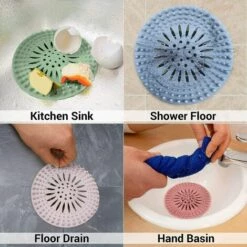 TINOR 5 Pièces Couvercles De Drain De Douche, Filtre Attrape Cheveux Douche Silicone Tube Drainer Attrape Cheveux Bouchon Avec Ventouse Pour Cuisine Salle De Bain -Promos Raccord d'arrosage Magasin 53994862 3