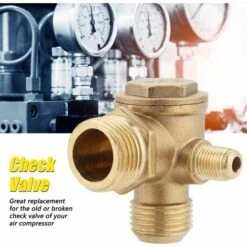 Fei Yu Clapet Anti-Retour De Compresseur D'Air à 90 Degrés Filetage Mâle En Laiton De Pression Normale Accessoires De Clapet 20 * 19 * 10mm -Promos Raccord d'arrosage Magasin 53998540 3