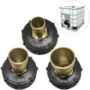 DENUOTOP 3Pcs Mamelon Raccord Rapide Pour Cuve 1000 L, Multitanks Raccord, Laiton Connecteur De Tuyau, Adaptateur De Réservoir IBC (20mm+25mm+32mm)
