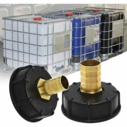 DENUOTOP 3Pcs Mamelon Raccord Rapide Pour Cuve 1000 L, Multitanks Raccord, Laiton Connecteur De Tuyau, Adaptateur De Réservoir IBC (20mm+25mm+32mm) -Promos Raccord d'arrosage Magasin 54158644 4